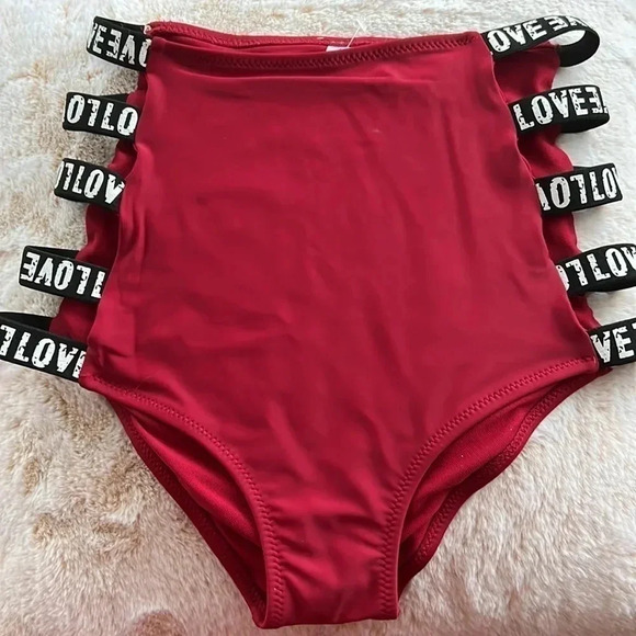 Bikini  Burgundy Panty “Love” - Picture 1 of 12